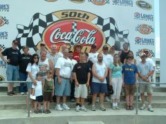 The gang at the Lowes Motor Speedway Tour