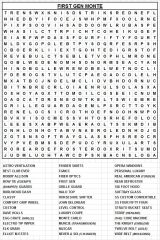 First gen Monte word search