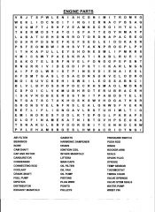 Word search, Engine parts